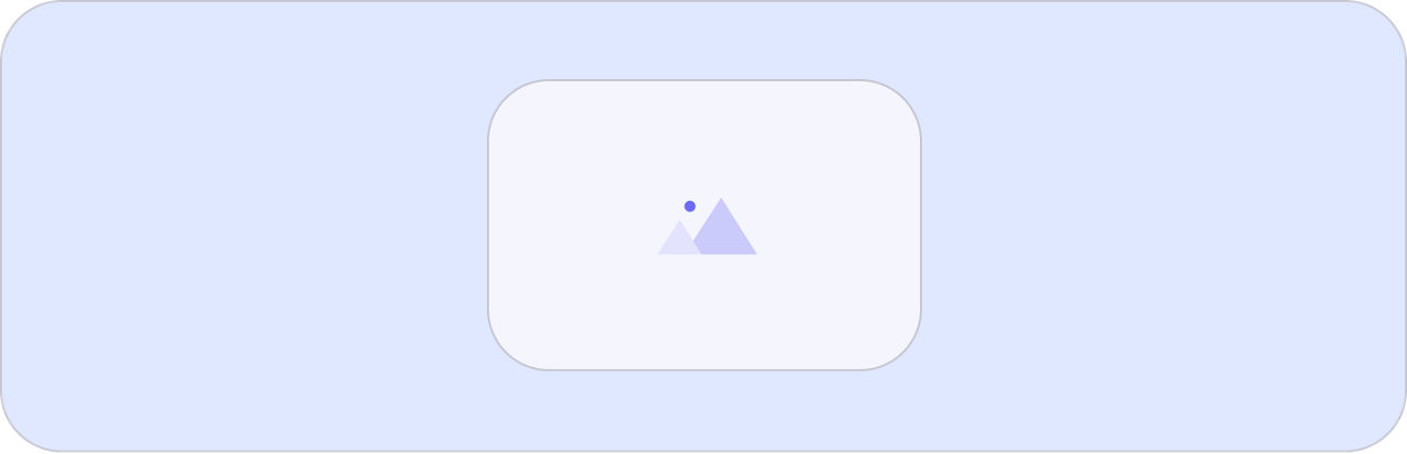 An illustration of a 32px border radius around the image 